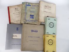 Five car and similar manuals comprising Daimler 2 1/2 litre V8 saloon, Triumph 2000 & 2.5PI, Rolls