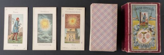 B.P. Grimaud, Paris, France Grand Etteilia fortune telling playing cards. 78 cards in original