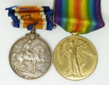 Royal Navy WWI medals comprising War Medal and Victory Medal named to R 596 M Ayers RNVR