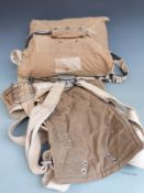 Royal Air Force WWII seat parachute, back pad Irvin Mk1 with parachute, lines, pack and harness with