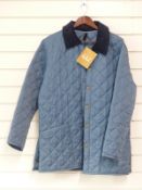 Barbour gentleman's blue quilted Liddesdale jacket, new with tags, size S