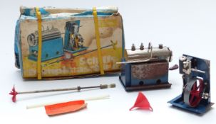 Wilesco stationary live steam engine, in original box