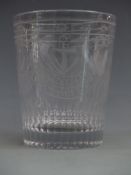 Victory glass engraved with 18thC Royal Navy victories and commander's names