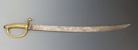 French infantry briquet (sword) circa 1800, the blade 58cm.