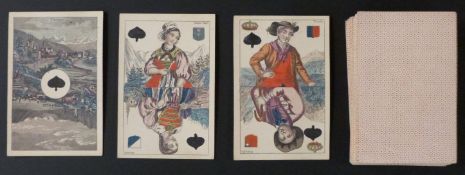 C.L.Wust, Frankfurt, Germany playing cards. Maker's star with initials on jack of clubs. Swiss