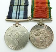 India Service Medal and with an American Service Medal