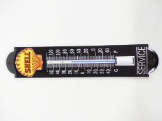 Shell Service enamel advertising thermometer, height 30cm
