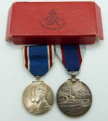 Royal Fleet Reserve Long Service and Good Conduct Medal named to T E Carter RFR together with 1937