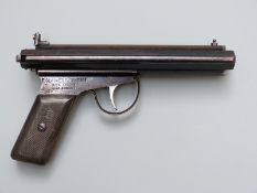Accles & Shelvoke Ltd The Warrior .177 air pistol with chequered grips and named frame stamped F.