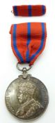 Metropolitan Police medal, George V coronation 1911, with ribbons, awarded to PC C Welfare, in