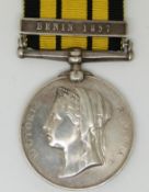 Royal Navy East and West Africa Medal with clasp for Benin 1897 named to J.Ryan HMS Philomel