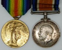 British Army WWI medals comprising the War Medal and Victory Medal named to 24248 Pte F S Outt,