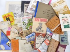 Collection of railway memorabilia including LNER booklets, GWR booklets, Isle of Man tickets,