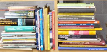 Approximately 50 railway interest books including Manx Electric, Isle of Wight, Stroud and