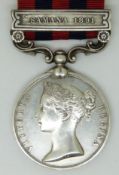 British Army India General Service Medal (1854) with clasp for Samana 1891, named to 3966 Sgt W