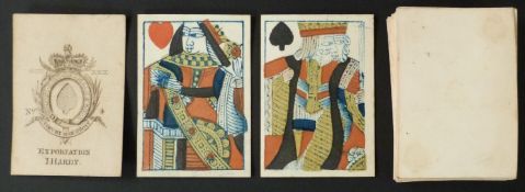 I. Hardy, England playing cards. Exportation. Garter ace. GIII, No. 4. Full length standard
