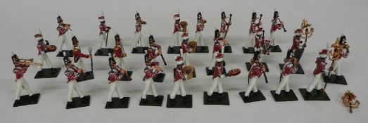 Twenty six Britains diecast model Coldstream Regiment of Footguards Bandsmen 43105, some in original