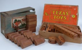 Two sets of building blocks/ construction sets Texas Toys and Building Bricks, both in original