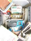 A large collection of N gauge buildings, scenery, track and accessories including Hornby Minitrix,