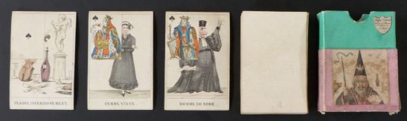 Playing Cards. France. Alphonse Giroux, Paris. The Parlour Sorcerer fortune telling cards. A