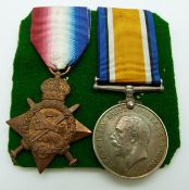 British Army WWI medals comprising the 1914 'Mons' Star and War Medal named to T21551 Driver ET