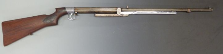 BSA Lincoln Jeffries .177 air rifle with chequered and monogrammed semi-pistol grip and sling