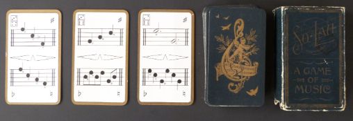 Edward Denton, Manchester, England So-Lah  A Game of Music domino playing cards. 28 cards and