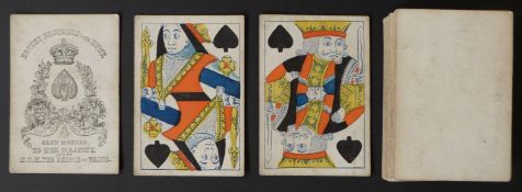 Bancks Brothers Late Hunt playing cards. Standard double ended courts, square corners, no indices.