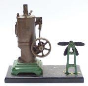 Marklin stationary live team engine with plaque stamped M G Cie Germany