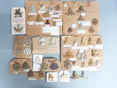 British and Commonwealth Army cap badges including Long Range Desert Group, V Force, Canadian