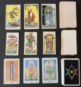 Three English tarot playing card packs by various makers, to include Aleister Crowley Thoth Tarot