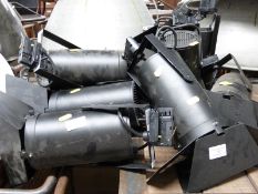 Ten black industrial/ shopfitting/ haberdashery Superdry light fittings