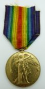 British Army WWI Victory Medal named to 6205 Private D Stanley, 9th Lancers