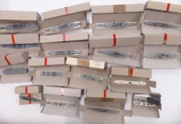 Sixteen Neptun diecast model waterline ships including Wisconsin, Richlieu, Tennessee etc, largest