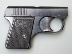 Webley Sports .22 starting pistol with named and chequered grips, in original box together with a