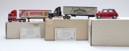 Franklin Mint diecast model 1967 Morris Mini Cooper together with Matchbox Collectibles The Jack