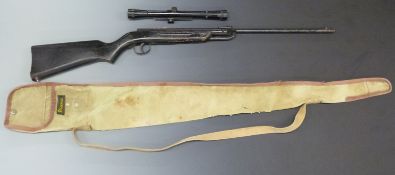 Diana Model 23 .177 air rifle with scope and sleeve