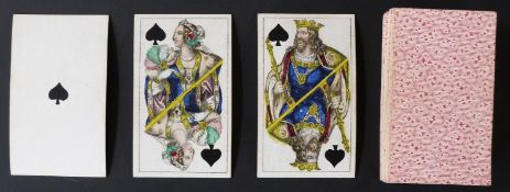 Joseph Glanz, Vienna, Austria patience playing cards. Double ended non standard Baroque courts,