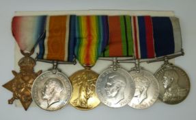 Royal Navy medal group comprising WWI 1914/1915 Star, War Medal and Victory Medal named to 219489