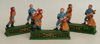 Three novelty cast metal mechanical Home Town Battery money boxes