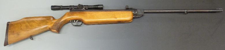 Weihrauch HW35 .22 air rifle with chequered semi-pistol grip, raised cheek piece, sling suspension