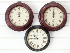 Three various Newgate wall clocks with 20cm dials