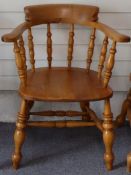 Beech captain's or smoker's Windsor armchair