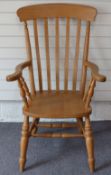 A high back beech Windsor armchair