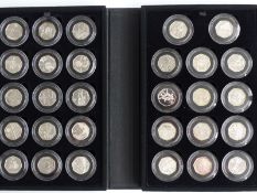 Royal Mint cased silver fifty pence sports 29 coin collection commemorating London Olympic Games