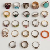 A collection of silver rings
