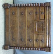 Scottish/North Country Victorian chest of drawers, comprising full length frieze drawer, four