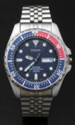 Pulsar Diver gentleman's diver's wristwatch ref. 7N36-0AB0 with day and date aperture, luminous