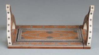 Vizagapatam ivory inlaid bookslide, minimum length 32cm