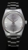 Rolex Oyster Precision gentleman's wristwatch ref. 1018 with luminous steel hands, steel baton
